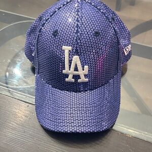 Sequin Blue dodgers Kids Cap